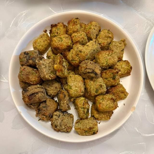 Kibes assados de abobrinha e berinjela